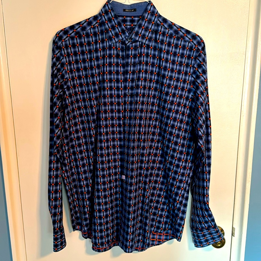 Bugatchi Classic Fit Button Down Shirt Large